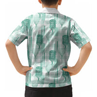 Aloha Hawaii Vintage Kahili Pa'a Lima Hawaiian Shirt Palaka Print Mossy Teal LT7 - Polynesian Pride