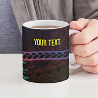 New Caledonia Kanaky Personalized Ceramic Mug Kagu Bird Emblem - Polynesian Pride