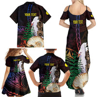 New Caledonia Kanaky Personalized Family Matching Summer Maxi Dress and Hawaiian Shirt Kagu Bird Emblem LT7 - Polynesian Pride