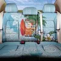 Polynesian Back Car Seat Cover Tropical Santa - Plumeria Turquoise Vintage LT7 One Size Turquoise - Polynesian Pride