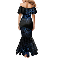 New Zealand Matariki Family Matching Mermaid Dress and Hawaiian Shirt Cosmic Style LT7 - Polynesian Pride