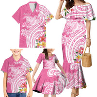 Aloha Maui Island Personalized Family Matching Mermaid Dress and Hawaiian Shirt Rose Dreamy Turtle LT7 - Polynesian Pride