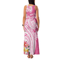 Aloha Maui Island Personalized Family Matching Tank Maxi Dress and Hawaiian Shirt Rose Dreamy Turtle