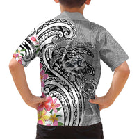 Aloha Kahoolawe Island Personalized Family Matching Off Shoulder Short Dress and Hawaiian Shirt Ashen Dreamy Turtle
