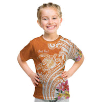 Aloha Lanai Island Personalized Kid T Shirt Orange Dreamy Turtle