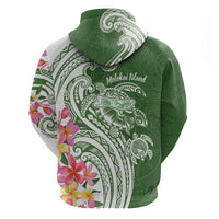 Aloha Molokai Island Personalized Hoodie Sage Dreamy Turtle