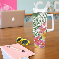 Aloha Molokai Island Personalized Tumbler With Handle Sage Dreamy Turtle