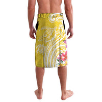Aloha Oahu Island Personalized Lavalava Yellow Dreamy Turtle