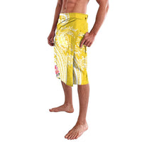 Aloha Oahu Island Personalized Lavalava Yellow Dreamy Turtle