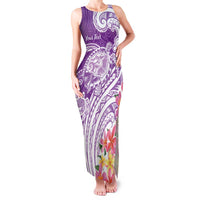 Aloha Kauai Island Personalized Family Matching Tank Maxi Dress and Hawaiian Shirt Lilac Dreamy Turtle LT7 Mom's Dress Lilac - Polynesian Pride