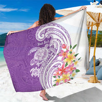 Aloha Kauai Island Personalized Sarong Lilac Dreamy Turtle