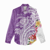 Aloha Kauai Island Personalized Women Casual Shirt Lilac Dreamy Turtle LT7 - Polynesian Pride