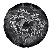 Hawaii Father's Day Vintage Lei Spare Tire Cover Hauoli la Makuakane - Black