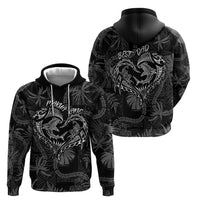 Hawaii Father's Day Vintage Lei Zip Hoodie Hauoli la Makuakane - Black