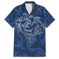 Hawaii Father's Day Vintage Lei Family Matching Tank Maxi Dress and Hawaiian Shirt Hauoli la Makuakane - Blue