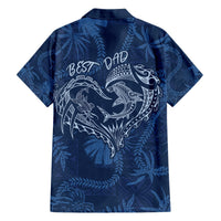 Hawaii Father's Day Vintage Lei Hawaiian Shirt Hauoli la Makuakane - Blue LT7 - Polynesian Pride