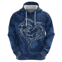 Hawaii Father's Day Vintage Lei Hoodie Hauoli la Makuakane - Blue