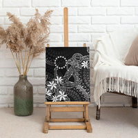 Black Kuki Airani Tapakau Canvas Wall Art Tribal Anchor Mix Tiare LT7 - Polynesian Pride
