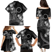Black Kuki Airani Tapakau Family Matching Puletasi and Hawaiian Shirt Tribal Anchor Mix Tiare LT7 - Polynesian Pride