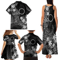 Black Kuki Airani Tapakau Family Matching Tank Maxi Dress and Hawaiian Shirt Tribal Anchor Mix Tiare LT7 - Polynesian Pride