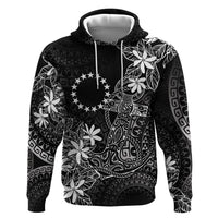 Black Kuki Airani Tapakau Hoodie Tribal Anchor Mix Tiare LT7 Pullover Hoodie Black - Polynesian Pride