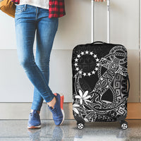 Black Kuki Airani Tapakau Luggage Cover Tribal Anchor Mix Tiare