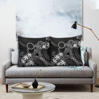 Black Kuki Airani Tapakau Pillow Cover Tribal Anchor Mix Tiare