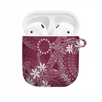 Maroon Kuki Airani Tapakau AirPods Case Tribal Anchor Mix Tiare
