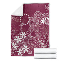 Maroon Kuki Airani Tapakau Blanket Tribal Anchor Mix Tiare