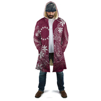 Maroon Kuki Airani Tapakau Cloak Tribal Anchor Mix Tiare