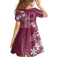 Maroon Kuki Airani Tapakau Family Matching Short Sleeve Bodycon Dress and Hawaiian Shirt Tribal Anchor Mix Tiare LT7 - Polynesian Pride