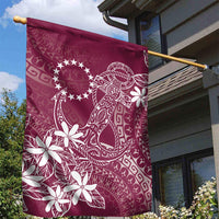 Maroon Kuki Airani Tapakau Garden Flag Tribal Anchor Mix Tiare
