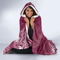 Maroon Kuki Airani Tapakau Hooded Blanket Tribal Anchor Mix Tiare