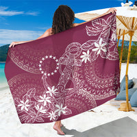Maroon Kuki Airani Tapakau Sarong Tribal Anchor Mix Tiare