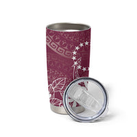 Maroon Kuki Airani Tapakau Tumbler Cup Tribal Anchor Mix Tiare