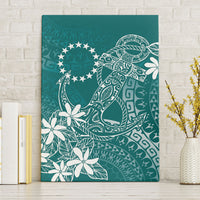 Teal Kuki Airani Tapakau Canvas Wall Art Tribal Anchor Mix Tiare LT7 Without Frame Teal - Polynesian Pride