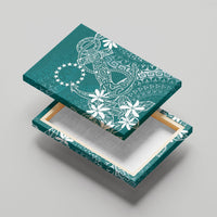 Teal Kuki Airani Tapakau Canvas Wall Art Tribal Anchor Mix Tiare LT7 - Polynesian Pride
