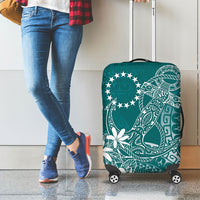 Teal Kuki Airani Tapakau Luggage Cover Tribal Anchor Mix Tiare