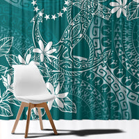 Teal Kuki Airani Tapakau Window Curtain Tribal Anchor Mix Tiare