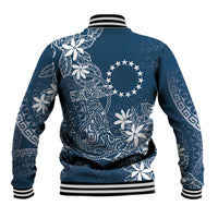 Navy Kuki Airani Tapakau Baseball Jacket Tribal Anchor Mix Tiare