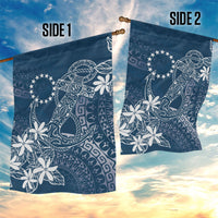 Navy Kuki Airani Tapakau Garden Flag Tribal Anchor Mix Tiare