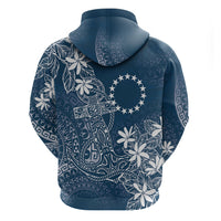 Navy Kuki Airani Tapakau Hoodie Tribal Anchor Mix Tiare