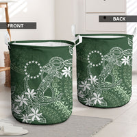 Sage Green Kuki Airani Tapakau Laundry Basket Tribal Anchor Mix Tiare