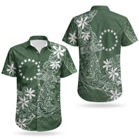Sage Green Kuki Airani Tapakau Couples Matching Puletasi and Hawaiian Shirt Tribal Anchor Mix Tiare LT7 - Polynesian Pride