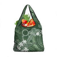 Sage Green Kuki Airani Tapakau Grocery Bag Tribal Anchor Mix Tiare