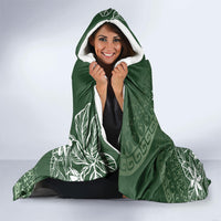Sage Green Kuki Airani Tapakau Hooded Blanket Tribal Anchor Mix Tiare