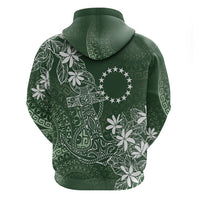Sage Green Kuki Airani Tapakau Hoodie Tribal Anchor Mix Tiare