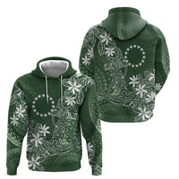 Sage Green Kuki Airani Tapakau Hoodie Tribal Anchor Mix Tiare