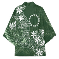 Sage Green Kuki Airani Tapakau Kimono Tribal Anchor Mix Tiare