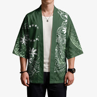 Sage Green Kuki Airani Tapakau Kimono Tribal Anchor Mix Tiare